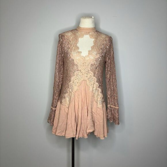 Free People Dresses & Skirts - Free People- Pink Lace Dress
